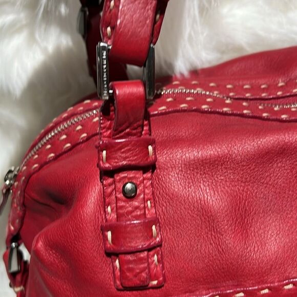 Francesco Biasia Full leather Red Satchel/Shoulder Bag B93 - Picture 4 of 10
